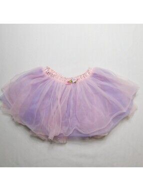 Popatu Toddler Girls Tutu Skirt Size Medium M 3T 4T Pink Purple Tulle Layered